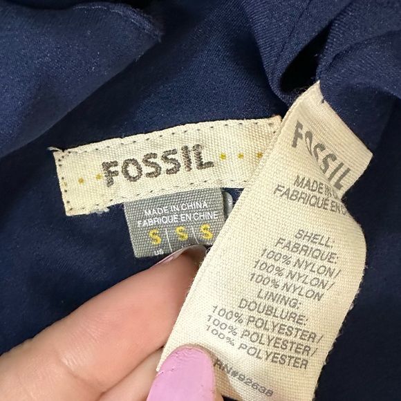 Fossil Penny Lace Cap Sleeve Dress Navy - Picture 14 of 15